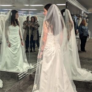 Elegant White Wedding Dress.